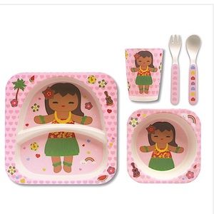 Island Heritage Island Yumi Aloha Kids Bamboo Fiber Dining Set